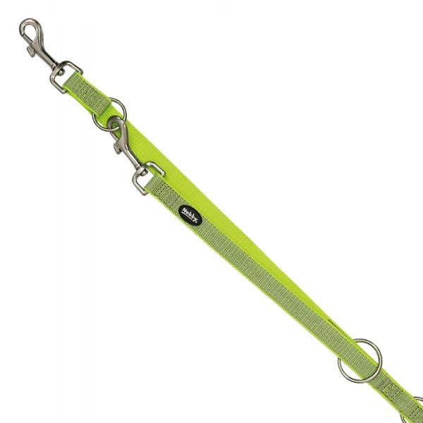 Nobby Full Reflect Dog Leash S-M 15 mm 2 m yellow reflective adjustable