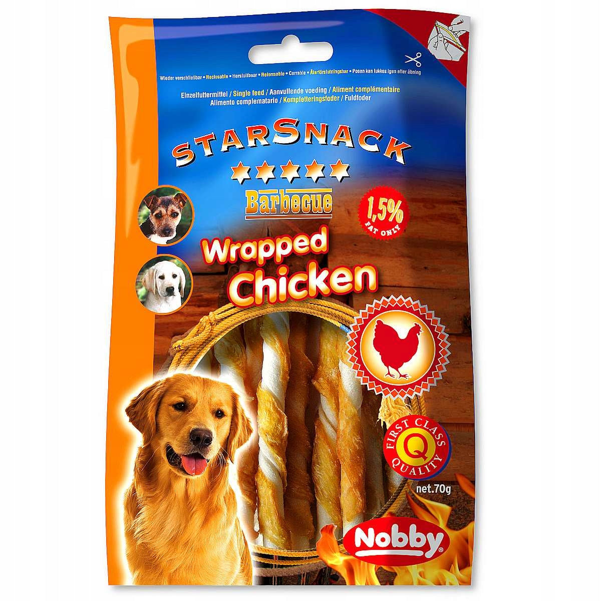 Nobby StarSnack BBQ Wrapped Chicken 70g Volume 1 ml