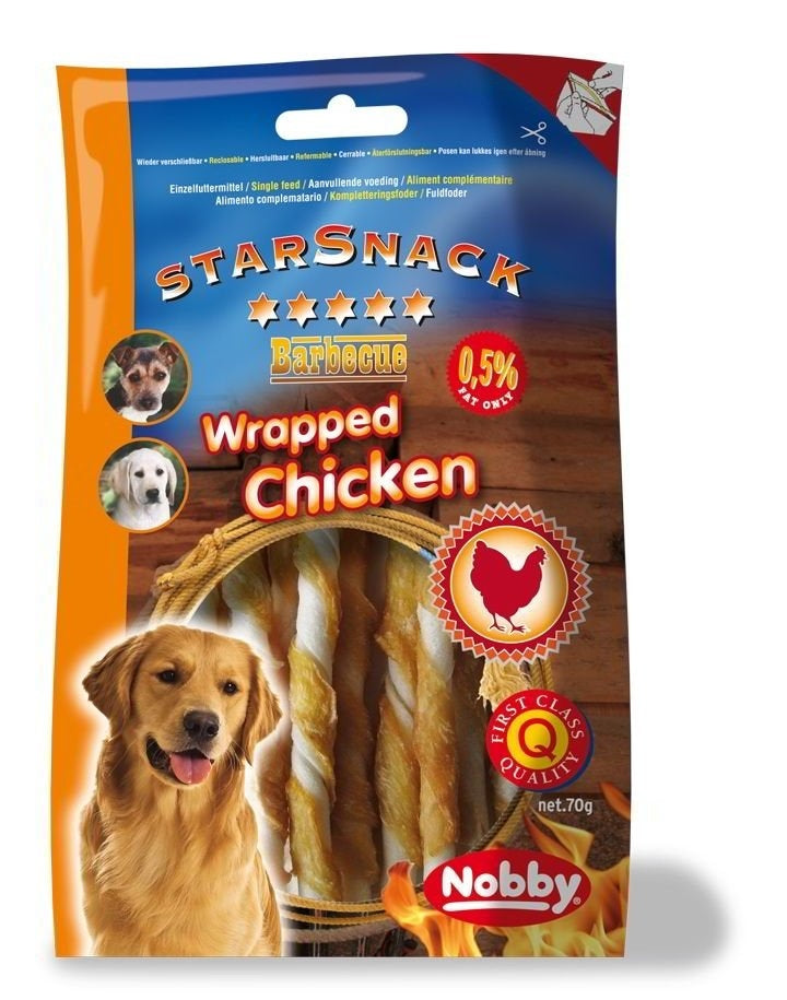 Nobby StarSnack BBQ Wrapped Chicken 70g