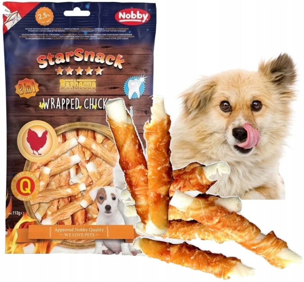 Nobby StarSnack BBQ Wrapped Chicken Mini 113g