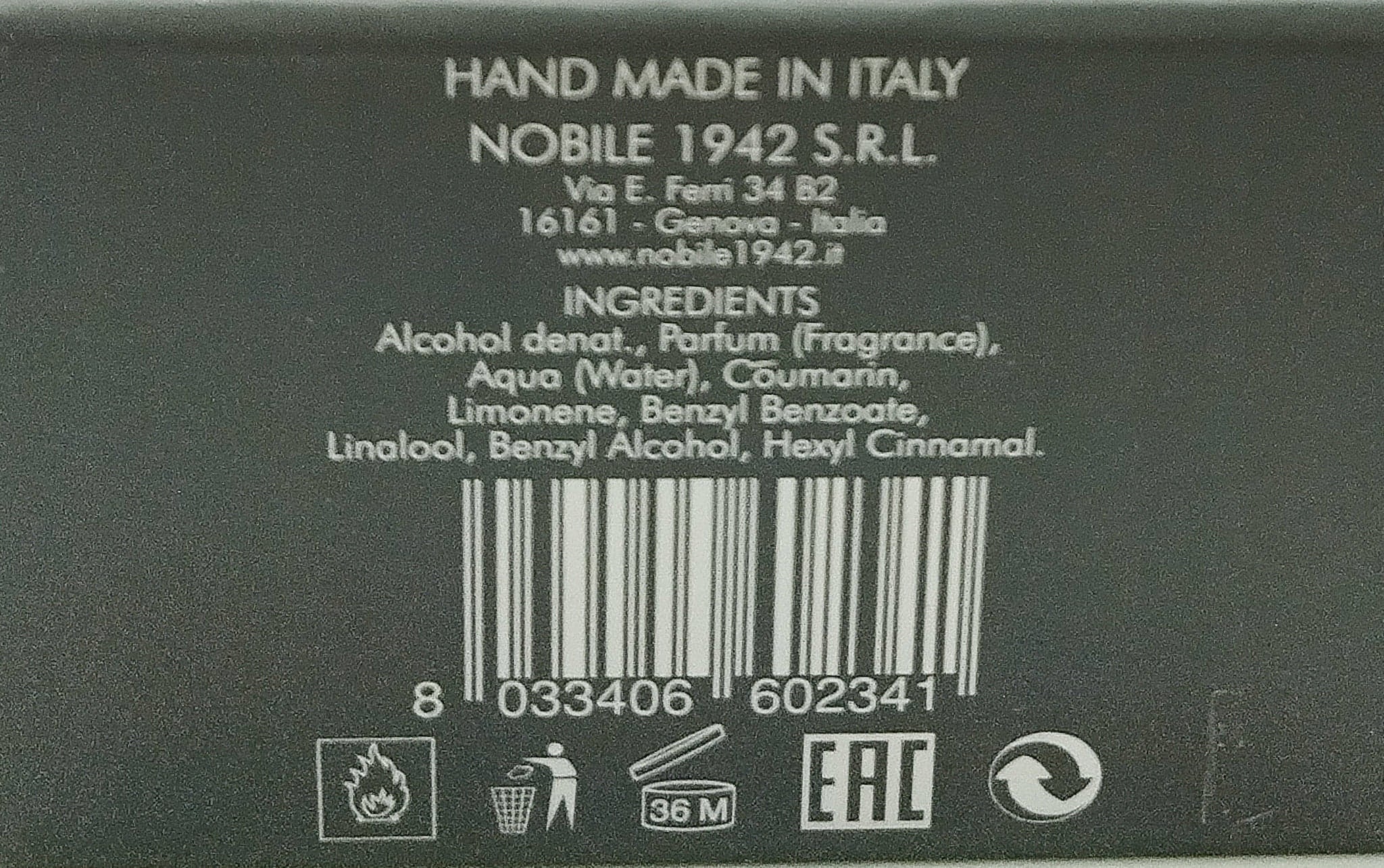 Nobile 1942 Patchouli Nobile EDP Brand Nobile 1942