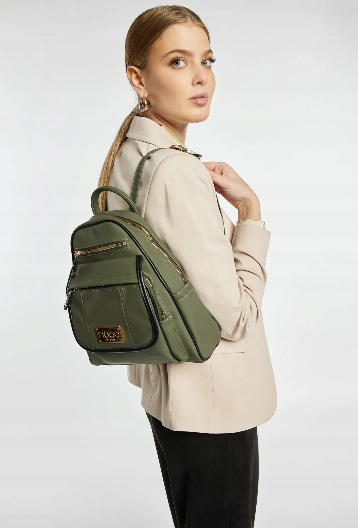 Nobo Small backpack with pocket Main pattern plain
