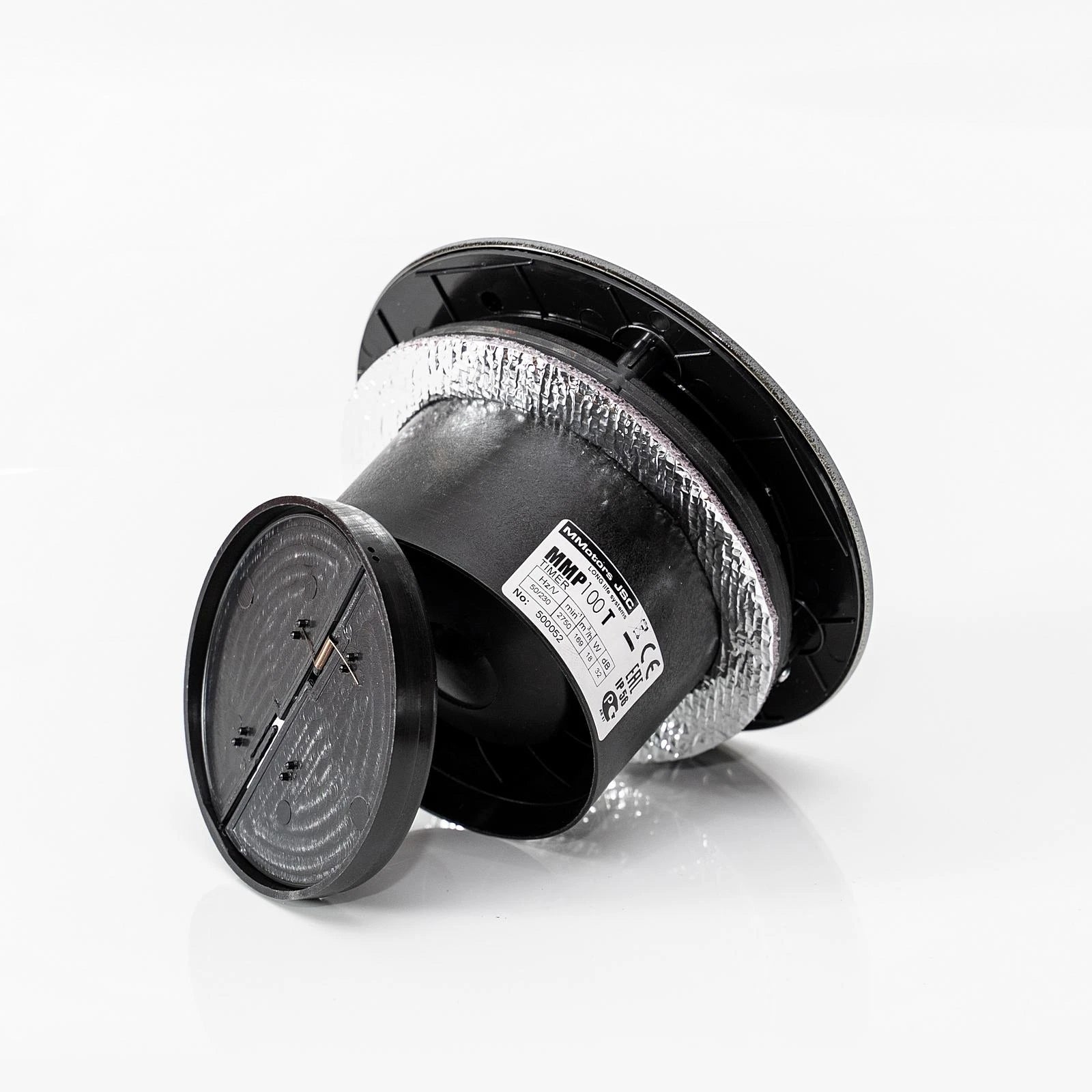 Noiseless Glass Round Bathroom Fan Ø100mm Black Mat Eco EAN (GTIN) 3800220752423
