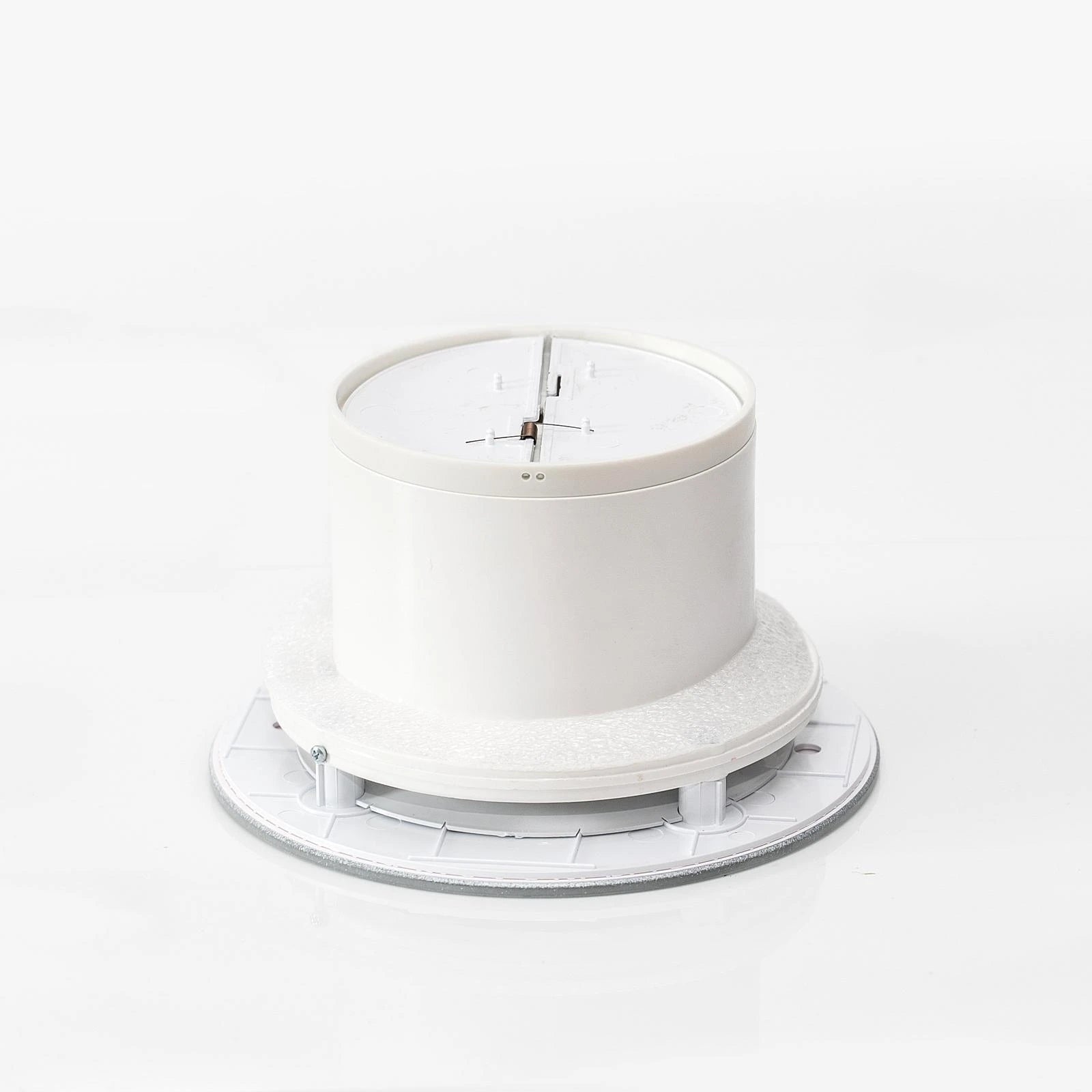 Noiseless Glass Round Bathroom Fan Timer Ø100mm White Mat Eco Additional features energy-saving timer