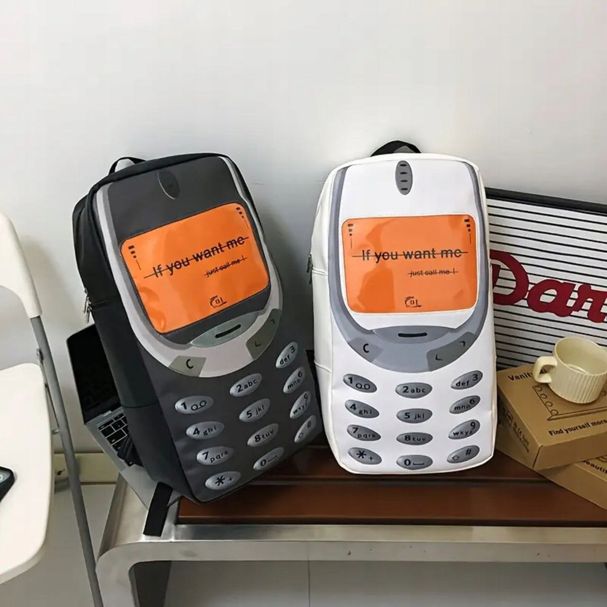 Nokia Mobile Backpack Printed Retro Phone Y2K Fun Streetwear Brand Senti