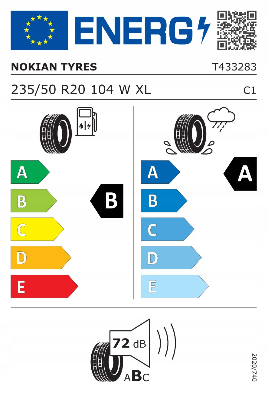 Nokian Tyres Powerproof 1 235/50R20 104 W protective rim, reinforcement (XL) Season summer