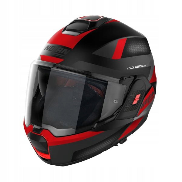 Nolan N120-1 full-face helmet black/red matte M