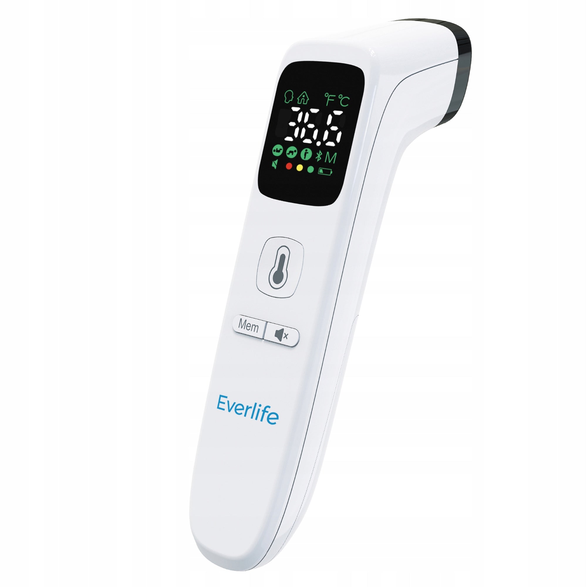 Non-Contact Thermometer Everlife Medical 1s Fever Alarm Case Batteries Medical device yes