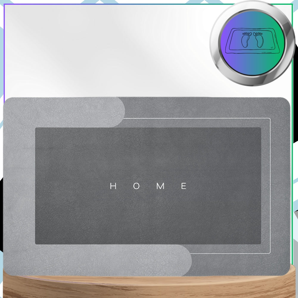 Non-SLIP Bathroom Rug 50x80 cm Grey Absorbent Bathroom Mat Length 80 cm