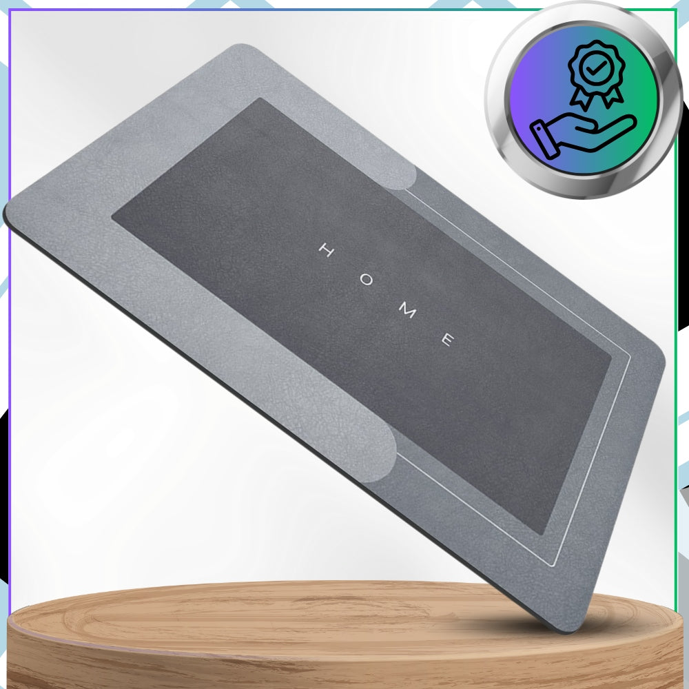 Non-SLIP Bathroom Rug 50x80 cm Grey Absorbent Bathroom Mat Product width 50 cm