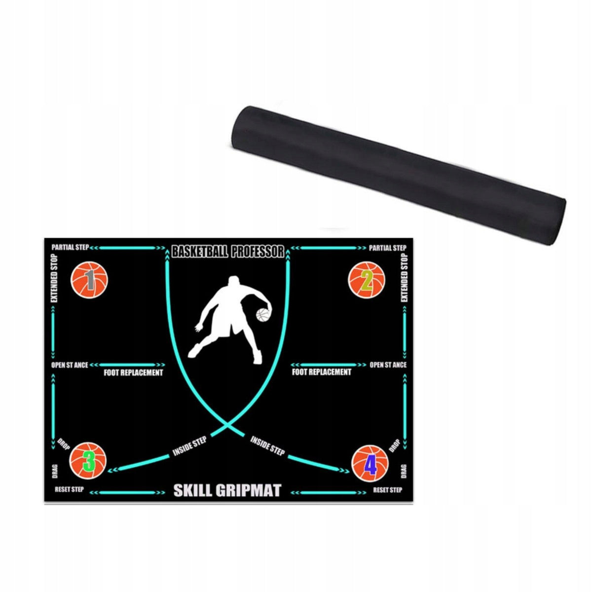 Non Slip Basketball Training Pad Velvet Rubber Mat Sports Accessory Style B