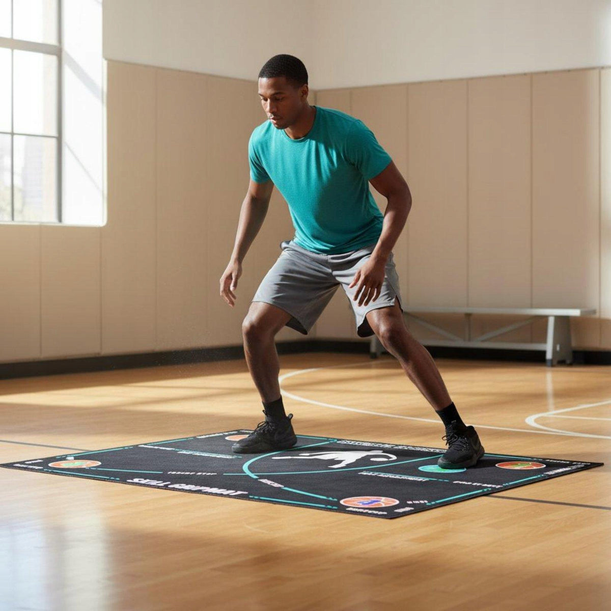 Non Slip Basketball Training Pad Velvet Rubber Mat Sports Accessory Style a Packaging status original