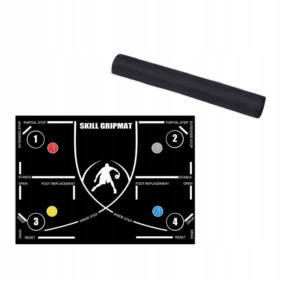 Non Slip Basketball Training Pad Velvet Rubber Mat Sports Accessory Style a
