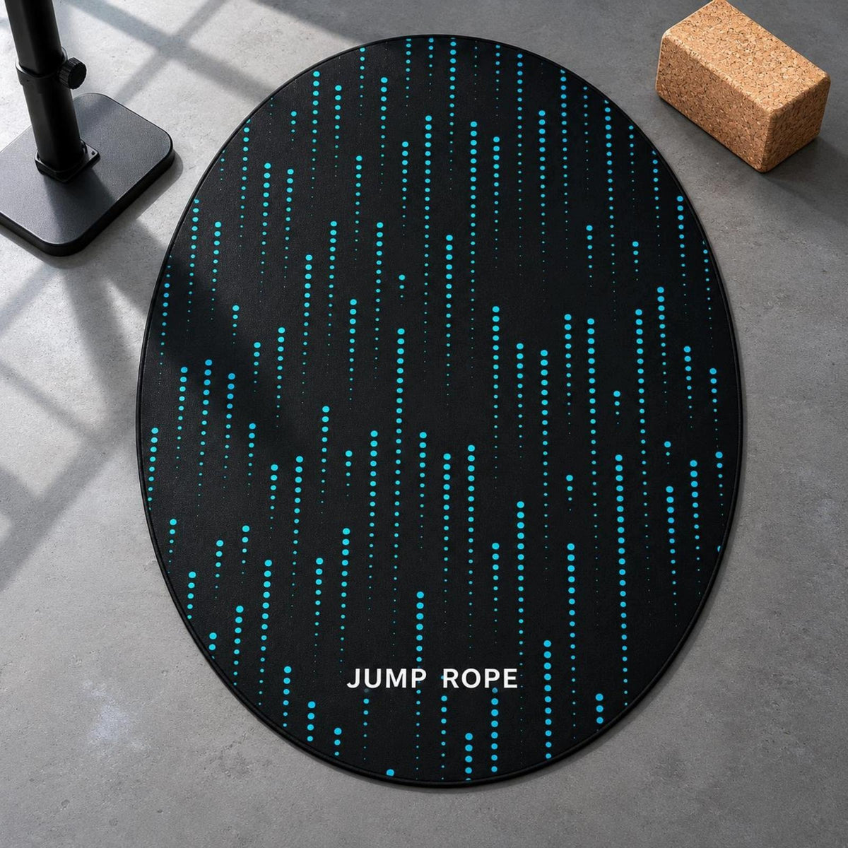 Non Slip Exercise Pad Thick Oval Jump Rope Mat Workout Tyd Artistic a a Packaging status original