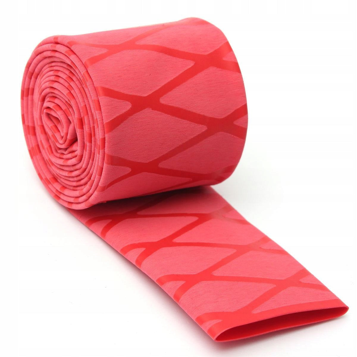 Non Slip Textured Shrink Fishing Rod Grip Red 1mx0.25cm