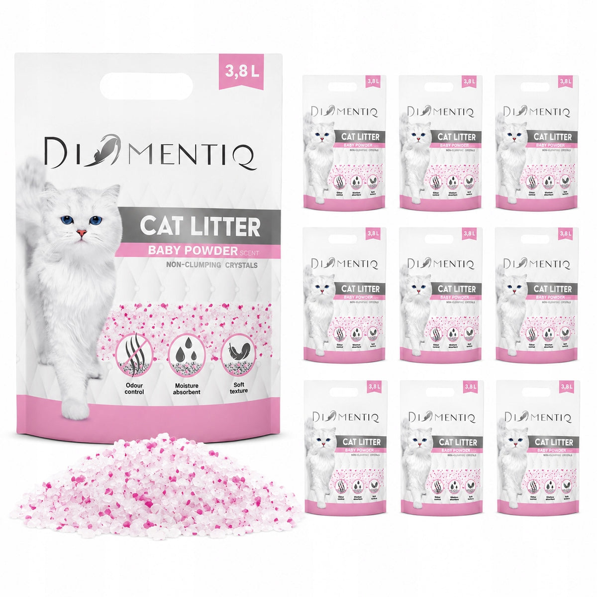 Non-caking cat litter Micro BabyPowder DIAMENTIQ 10x3,8L