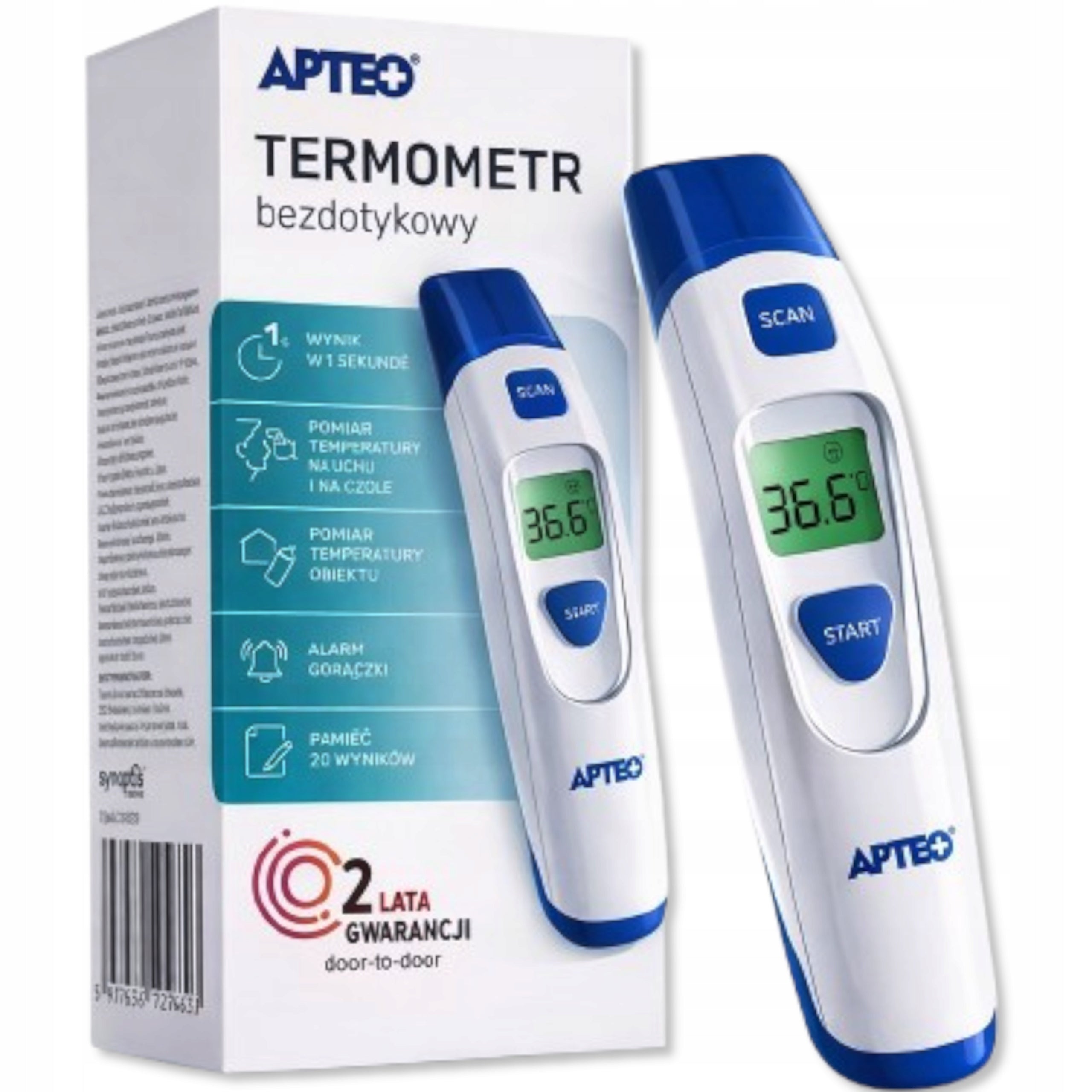 Non-contact thermometer Apteo medical electronic 1 pc.