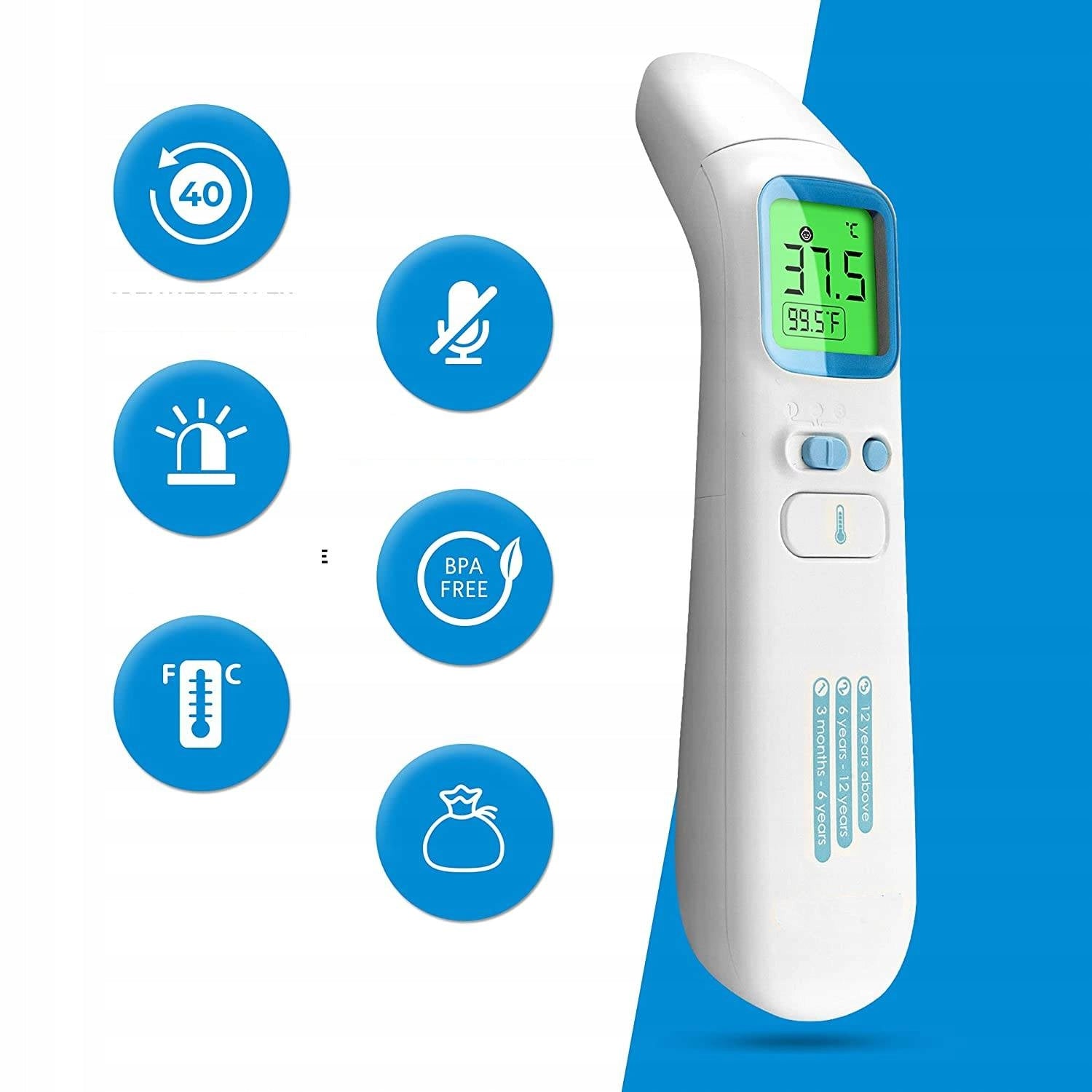Non-contact thermometer Infrared AOJ-20B white Medical device no