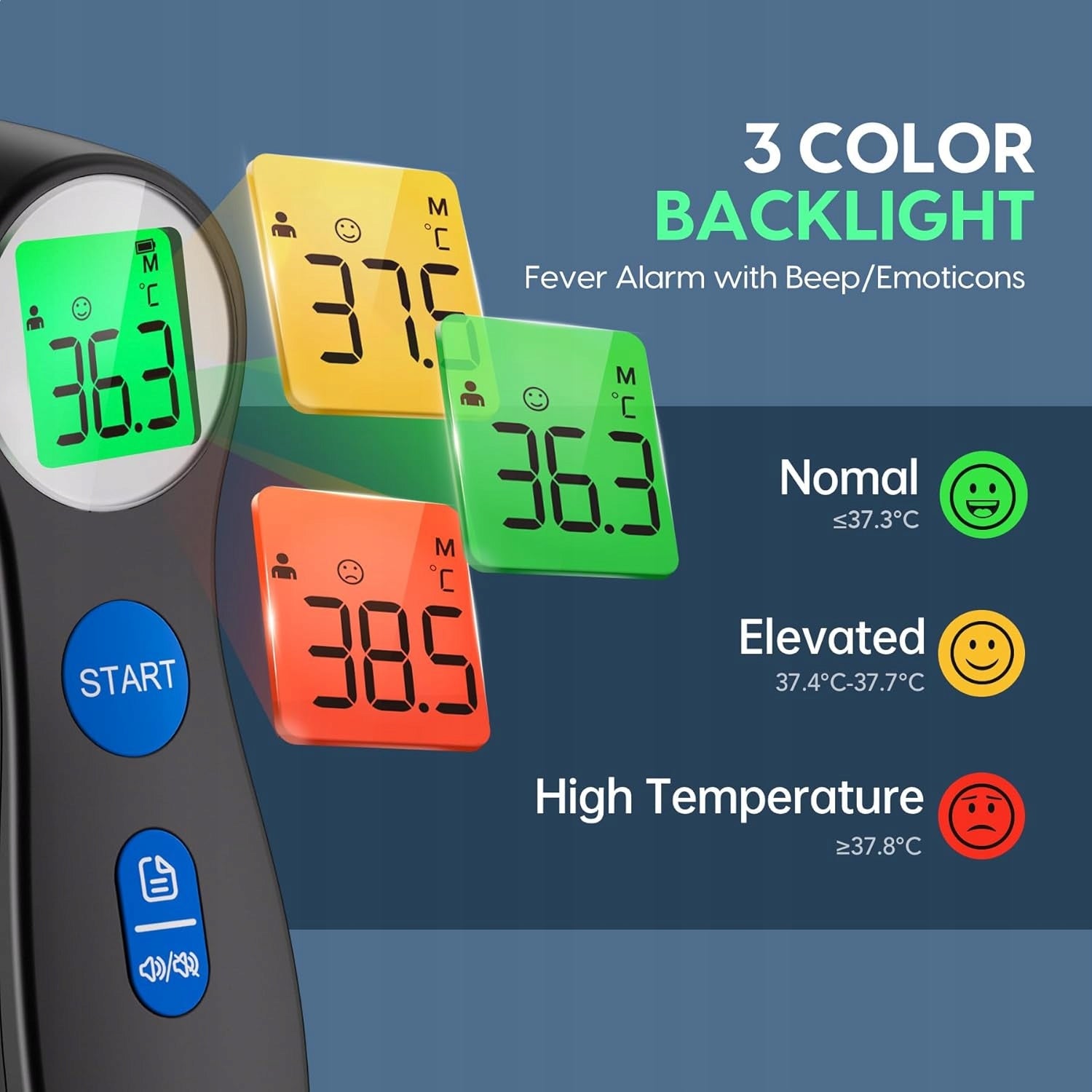 Non-contact thermometer for babies, children and adults, forehead thermometer Medical device no