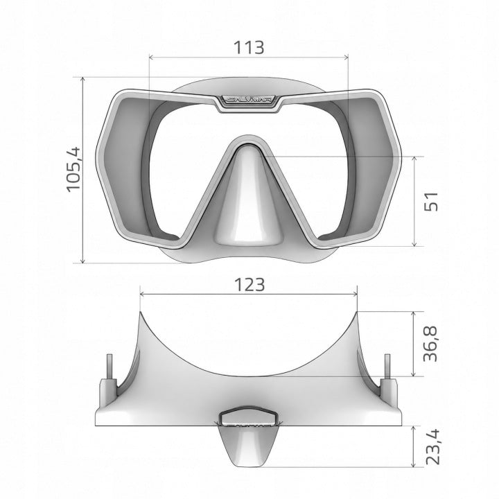 Non-pairing diving mask Salvimar DRAKE with elastic strap blue Manufacturer code MS0021