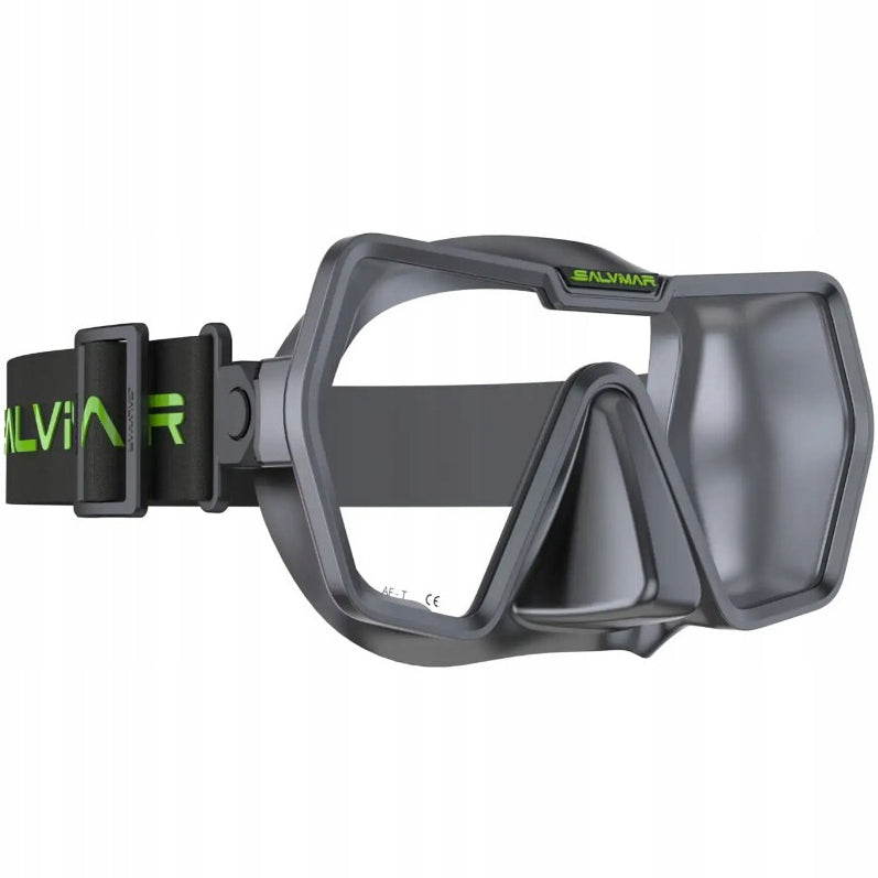 Non-pairing diving mask Salvimar DRAKE with elastic strap grey