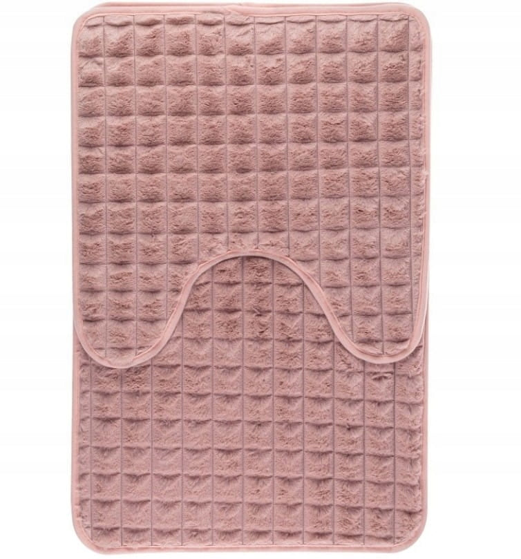 Non-slip bathroom rug 2 el. pink Panama