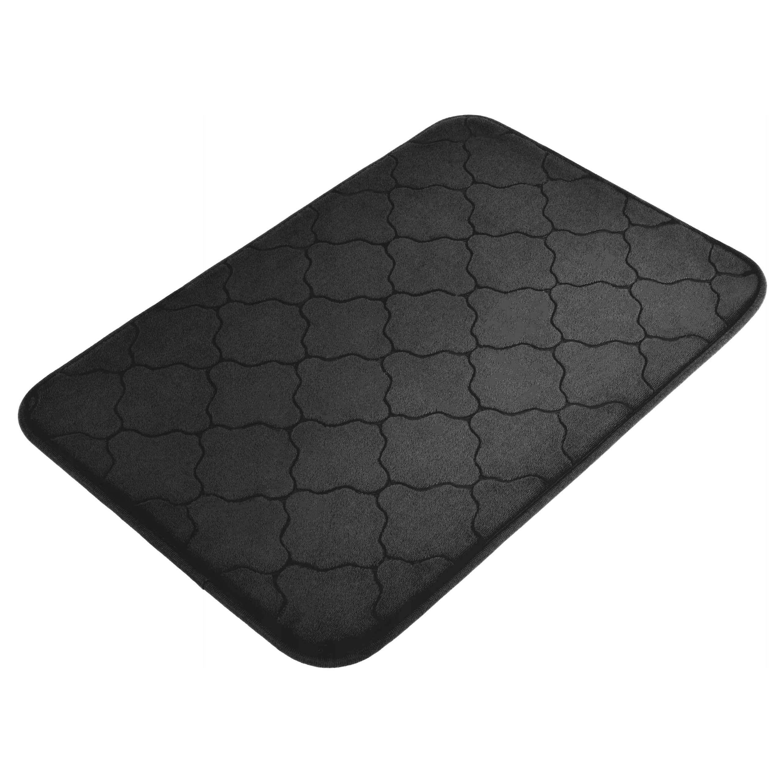 Non-slip bathroom rug with foam soft 40x60 cm black stylish Packaging status original