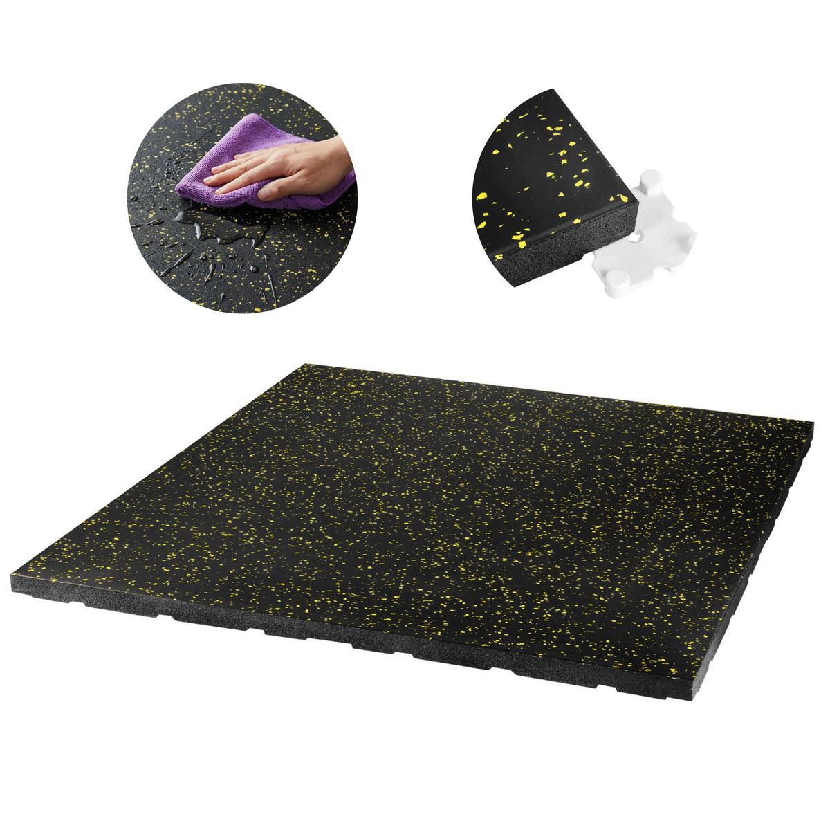Non-slip rubber mat for training equipment 35 mm 100x100cm HMS