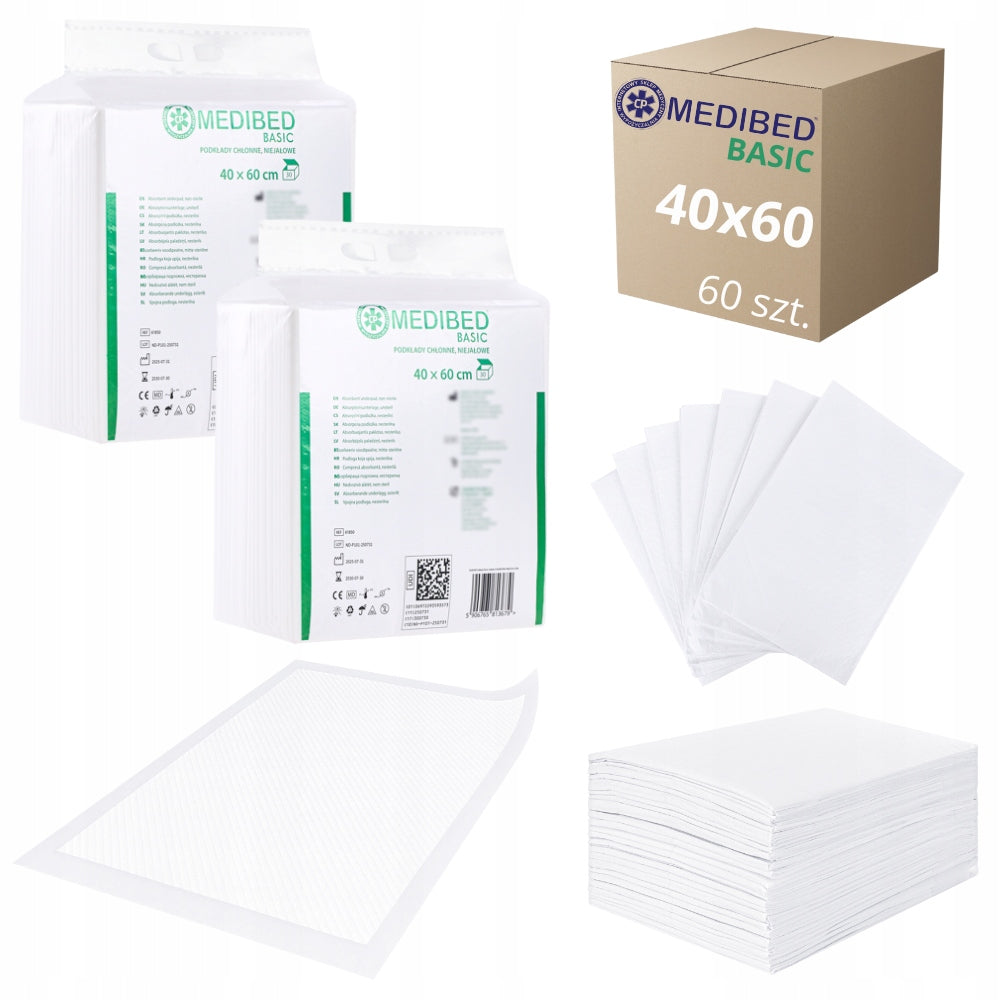 Non-sterile CHANGING PRIMERS MEDIBED BASIC 40x60 360 ml 60 PCS.