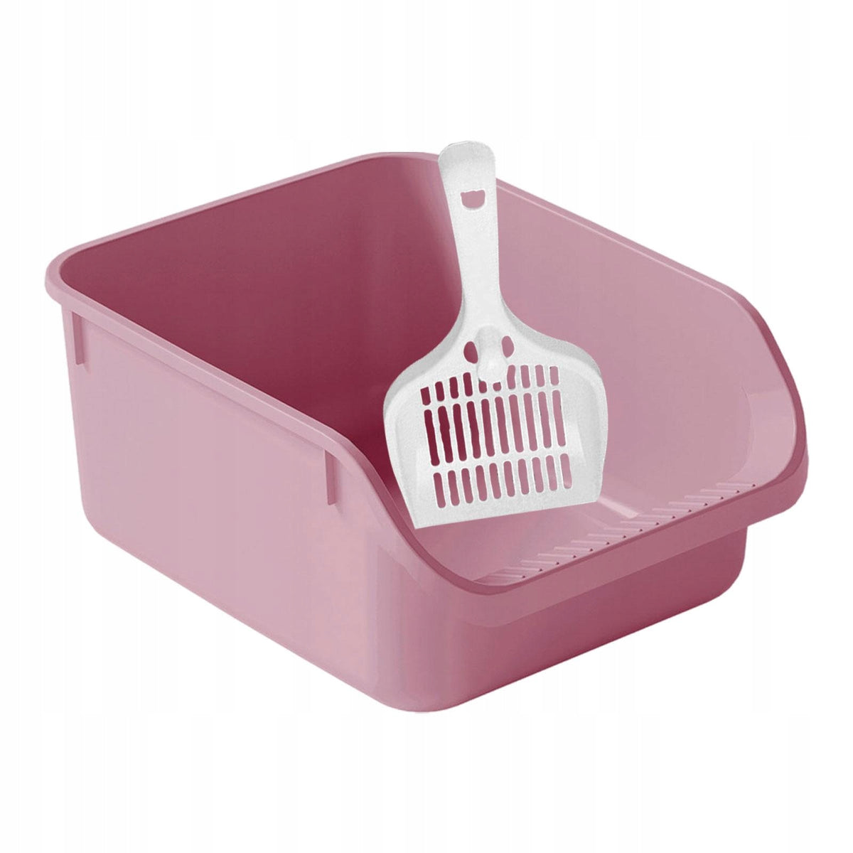 Nonstick Litter Pan Kitty Litter Pan Bedpan Cat Toilet Sand Box Extra pink