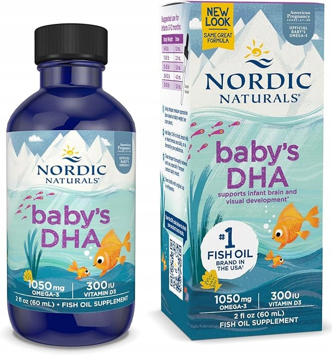 Nordic Naturals Baby's DHA 1050mg Omega 3 for Children + Wit. D3 Drops 60ml