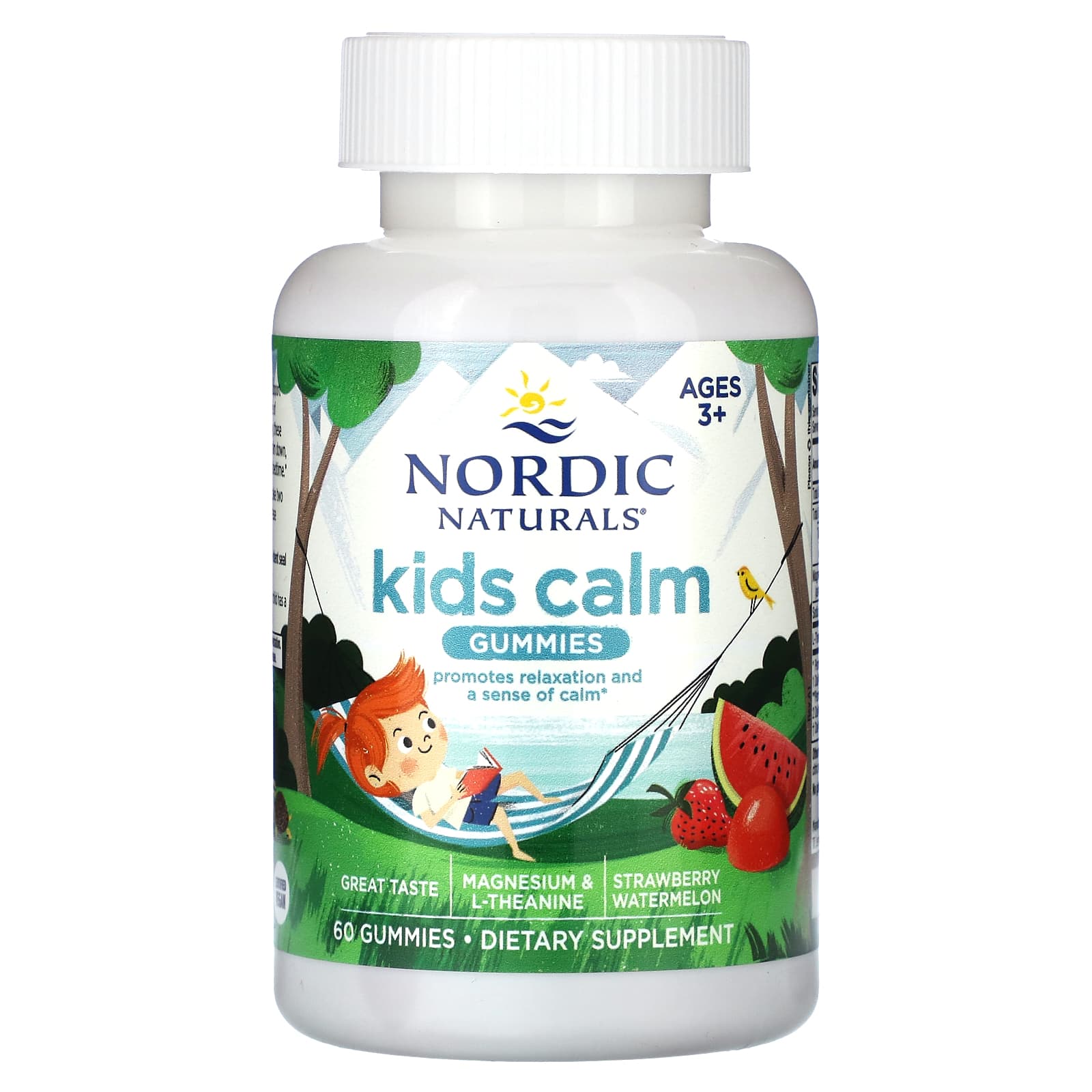 Nordic Naturals, Calming gummies for children from 3 years of age, strawberries