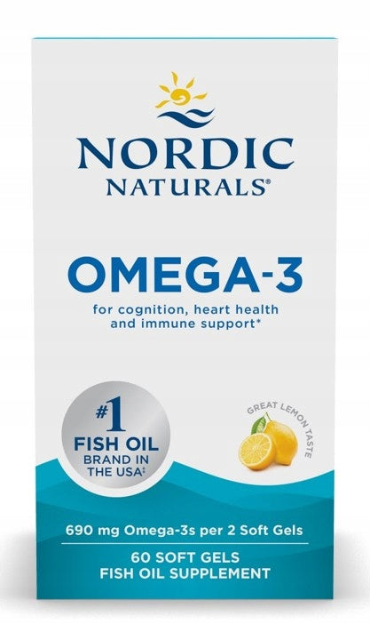 Nordic Naturals - Omega-3 fatty acids | flavour: lemon| 690 mg | 120 kaps Manufacturer code 768990027604