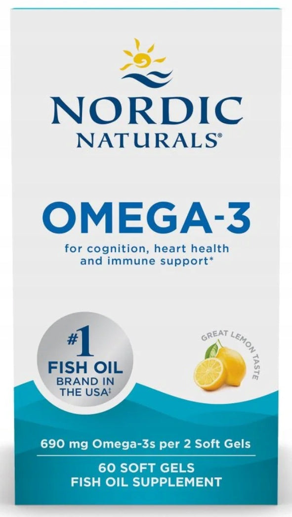 Nordic Naturals - Omega-3 fatty acids | taste: lemon| 690 mg | 60 kaps. Medical device no