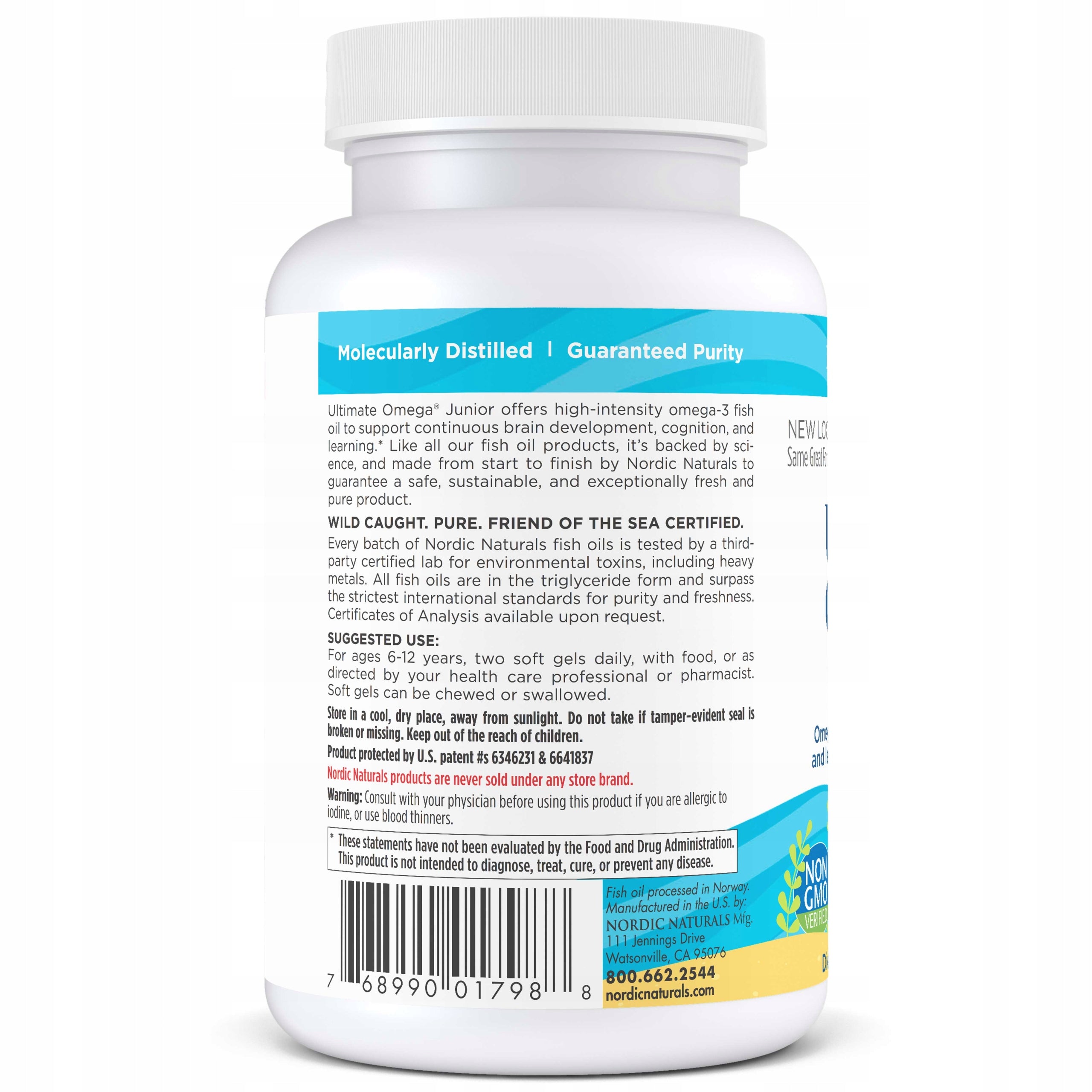 Nordic Ultimate Omega Junior 680mg OMEGA3 DHA MINI CAPSULES FOR KIDS 90k EAN (GTIN) 768990017988