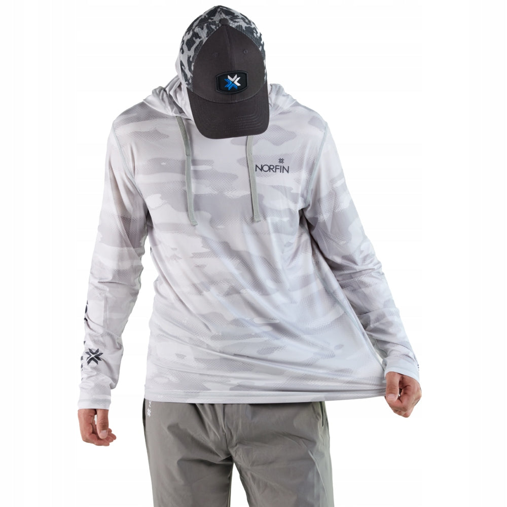 Norfin Sun Pro Guard Hoodie Gray UPF Size XL Brand Norfin
