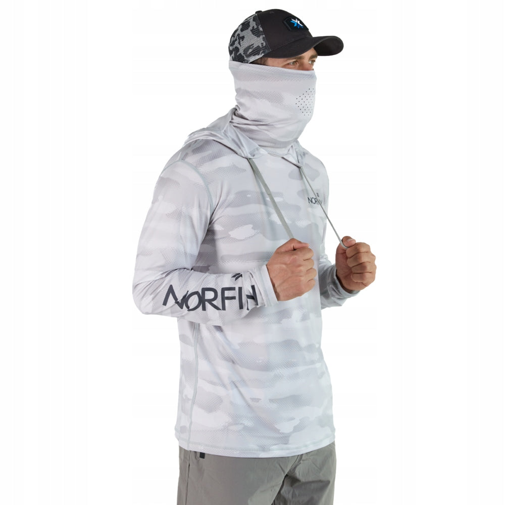 Norfin Sun Pro Guard Hoodie Gray UPF Size XL Model SUN PRO MARLIN