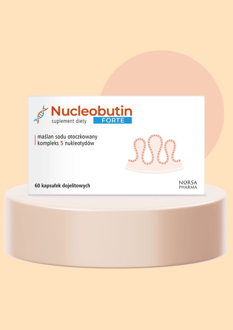 Norsa Pharma - Nucleobutin Forte | sodium butyrate + 5 nucleotides | 60 kaps. Manufacturer code 5905669770170