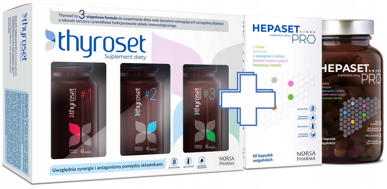 Norsa Pharma | THYROSET 135 kaps. + HEPASET 60 kaps. | thyroid | liver