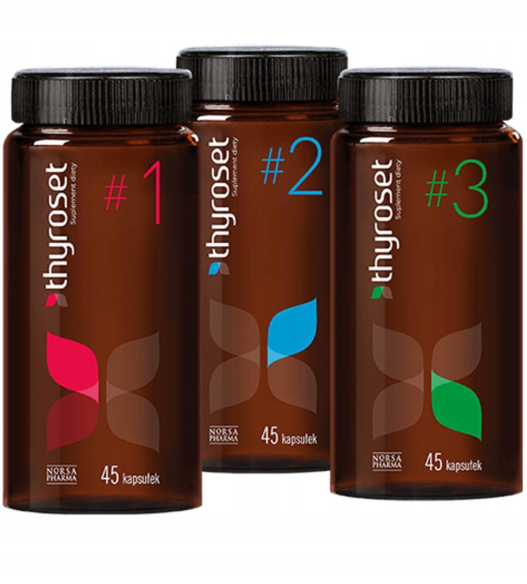 Norsa Pharma | THYROSET | set of 3 x 45 caps. | Thyroid | Hashimoto's EAN (GTIN) 5905669770033