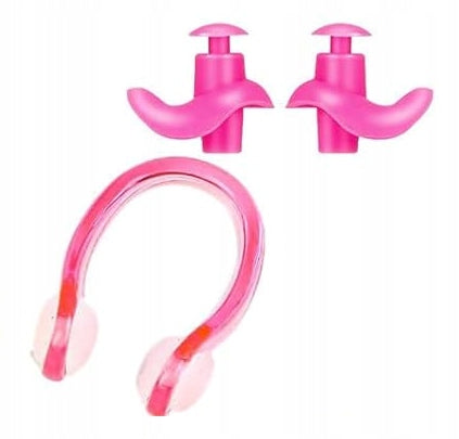 Nose Ear Swimming Plugs for Swimming Silicone Pink + Box