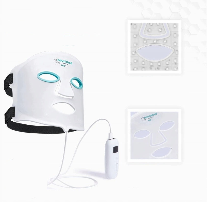 Nourished Bodynskin Face Mask LED Light Therapy NBS-4 Packaging status original