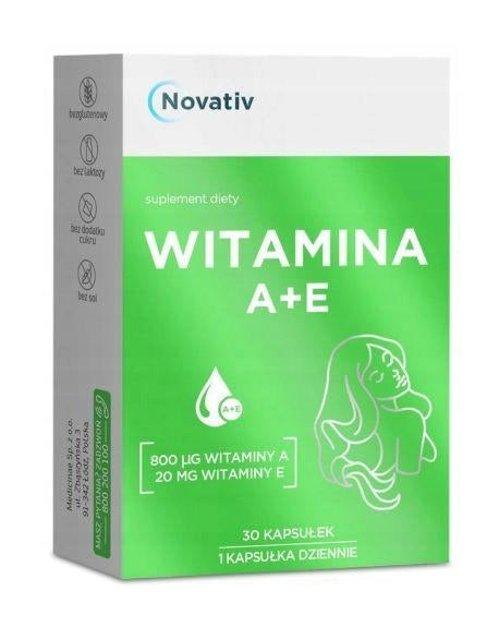 Novativ Vitamin A+E 30 capsules