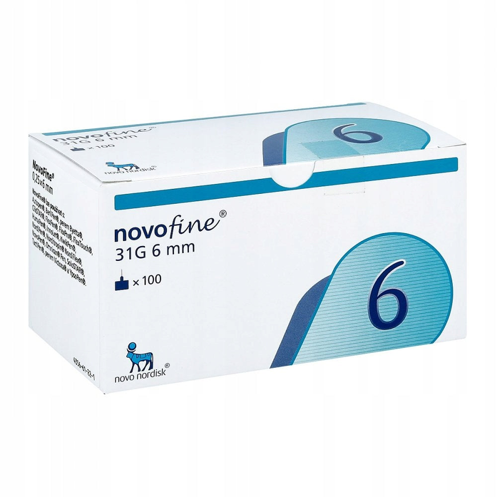 Novofine 6 Pen Needles 31G 0,25x6 mm 6mm Fine Novo Pen - 100 Pieces Medical device yes