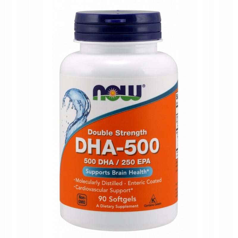 Now Foods Double Strength DHA, dietary supplement, 500mg, 90 Brand Now foods