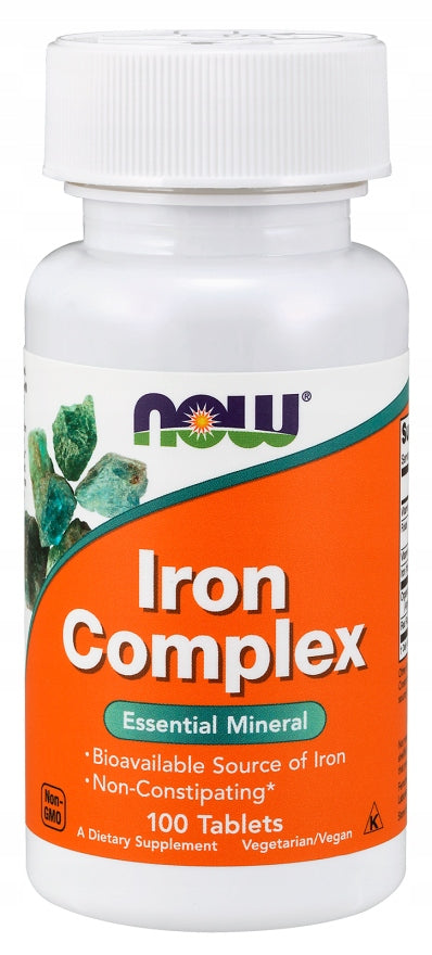 Now Foods Iron Complex, dietary supplement, 100 tablets Manufacturer code NOW/176