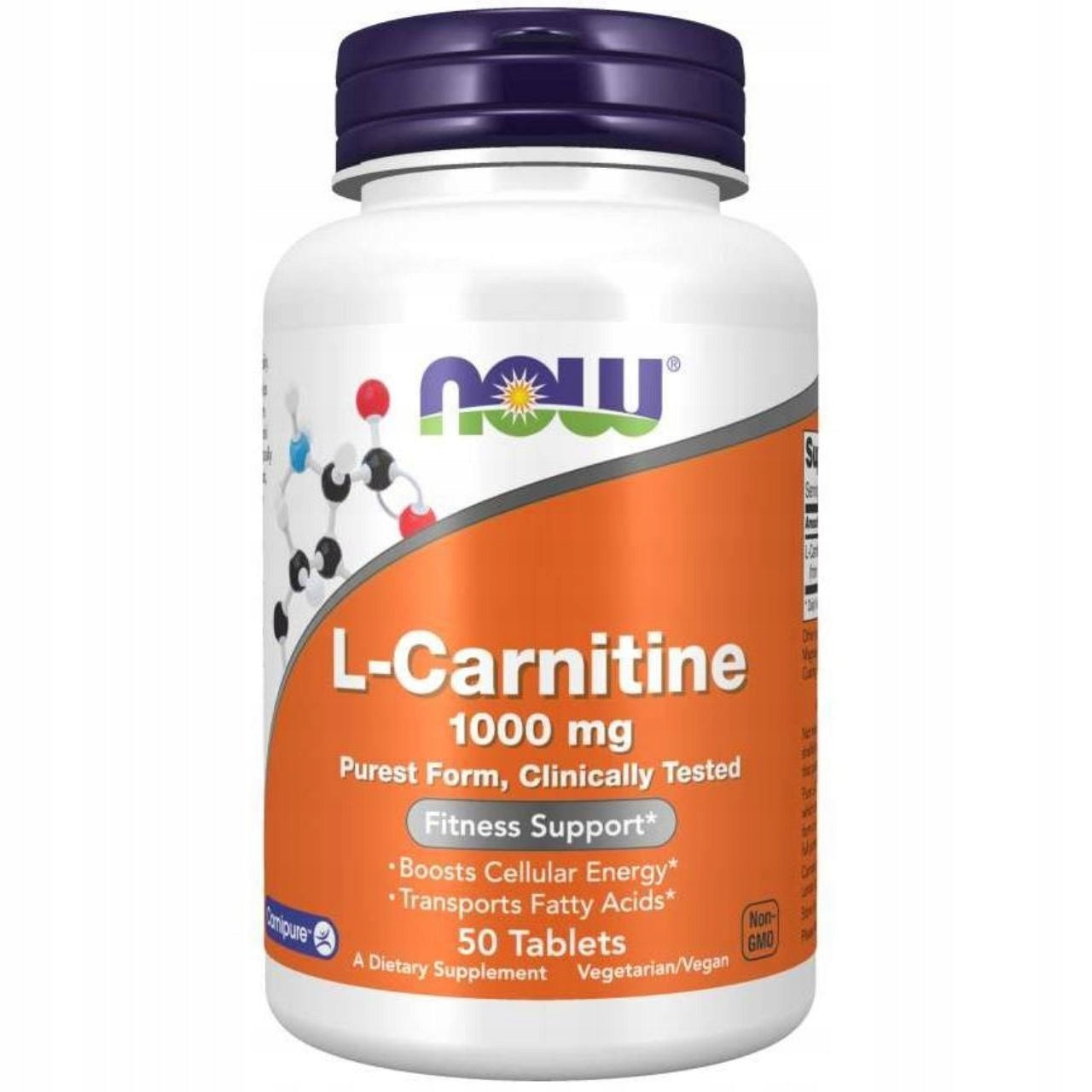 Now Foods L Carnitine 1000 mg Supports Fast Body Slimming 50 tablets