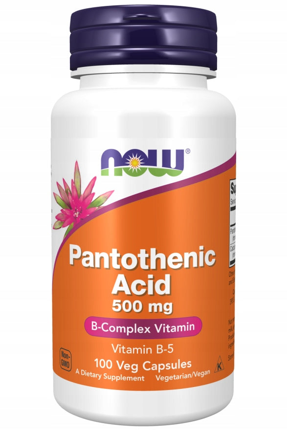 Now Foods Pantothenic Acid 500mg vitamin B5 100 capsules Veg Medical device no