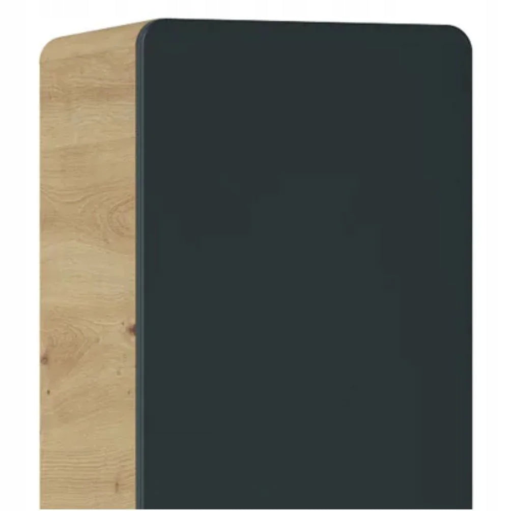 Hakan Arcade Badezimmerschrank, 35x170 cm, schwarz/braun 