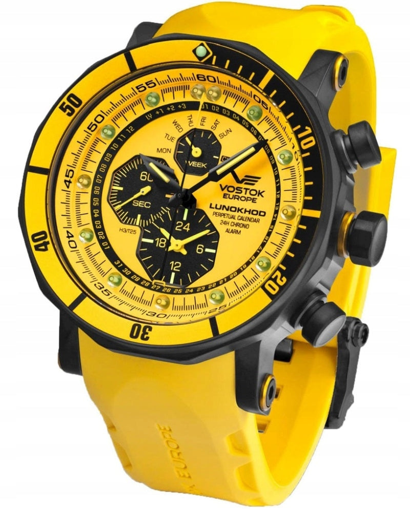 Uhr mit 2 Stk. von Riemen Vostok Europe Lunokhod-2 YM86-620C504 